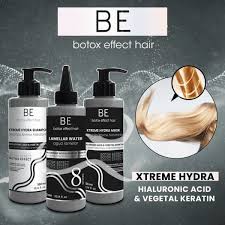 Pack de hidratación extrema efecto botox con champú + mascarilla + agua lamelar